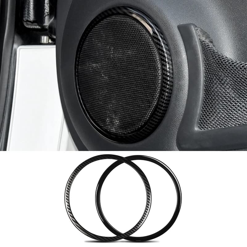 Car Styling Interior Auto Door Side Loudspeaker Audio Speaker Decorative Cover Trim Frame Sticker Accessory For Smart 451 Fortwo
