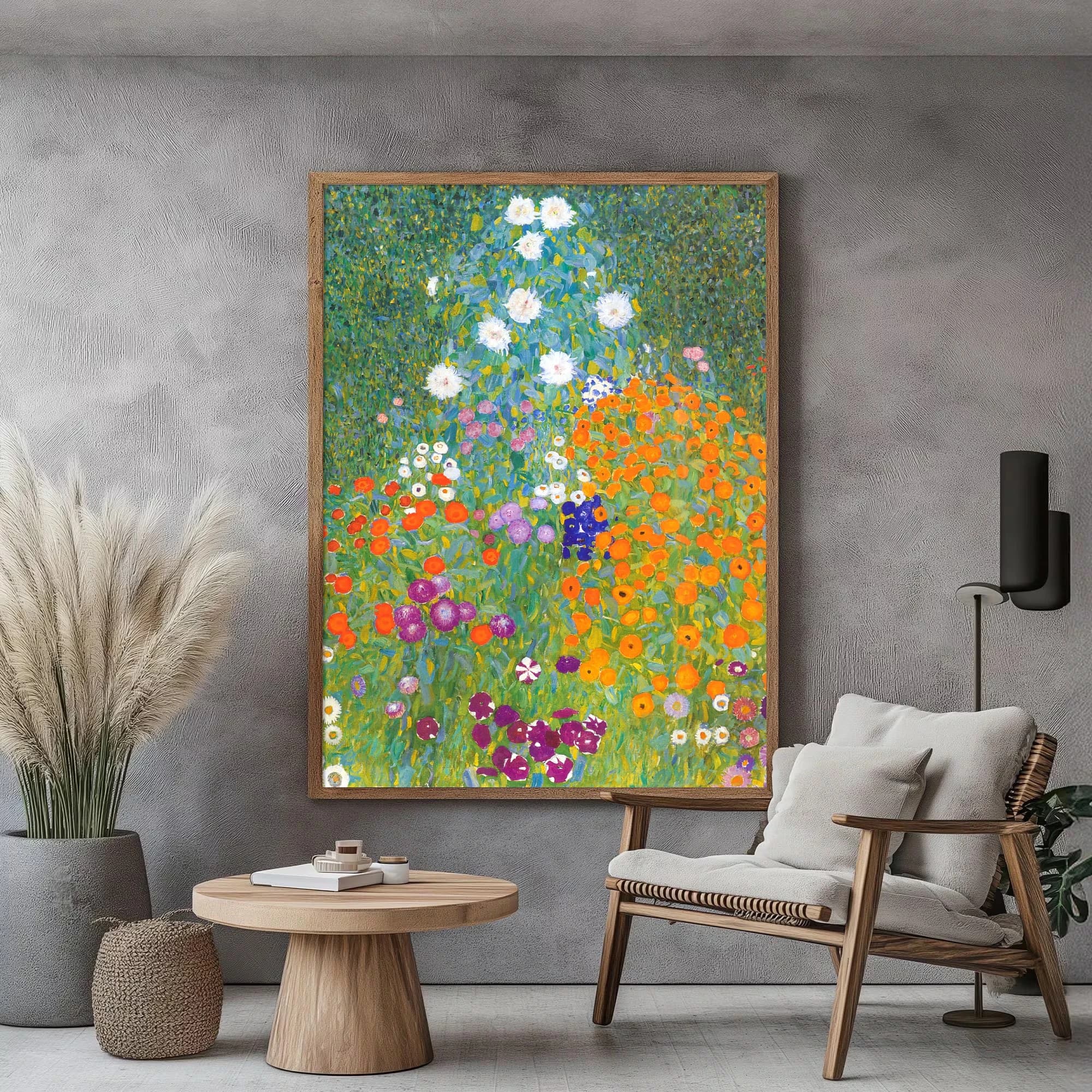 Gustav Klimt's Garden Poster: Vintage Floral Landscape Painting,Art Nouveau Style,Modern Art Print,Home Living Room Decoration