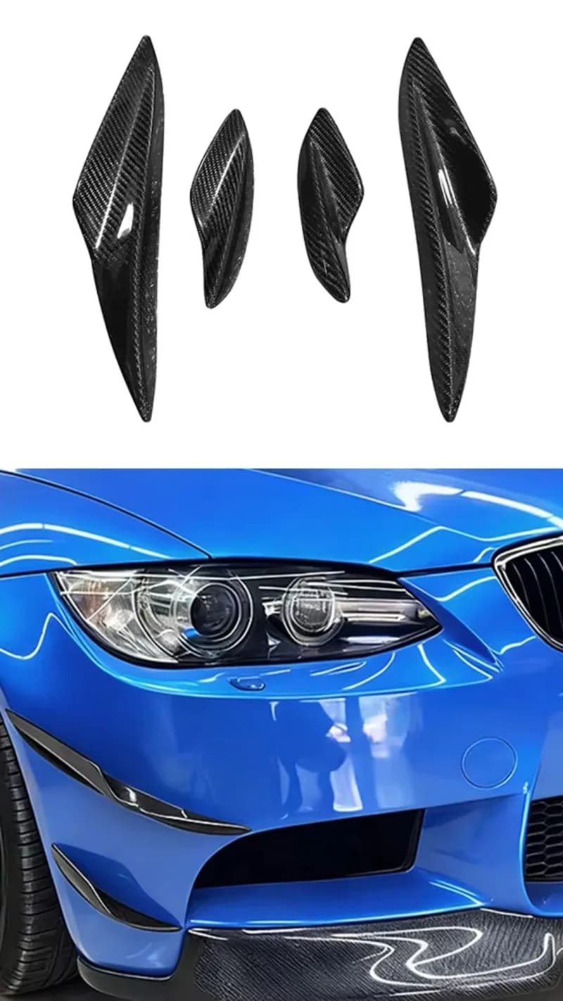 New Carbon Fiber Wind Knife Modified Front Splitter for 3 Series E90/E92/E93 Bolt-On High Polished Auto Parts