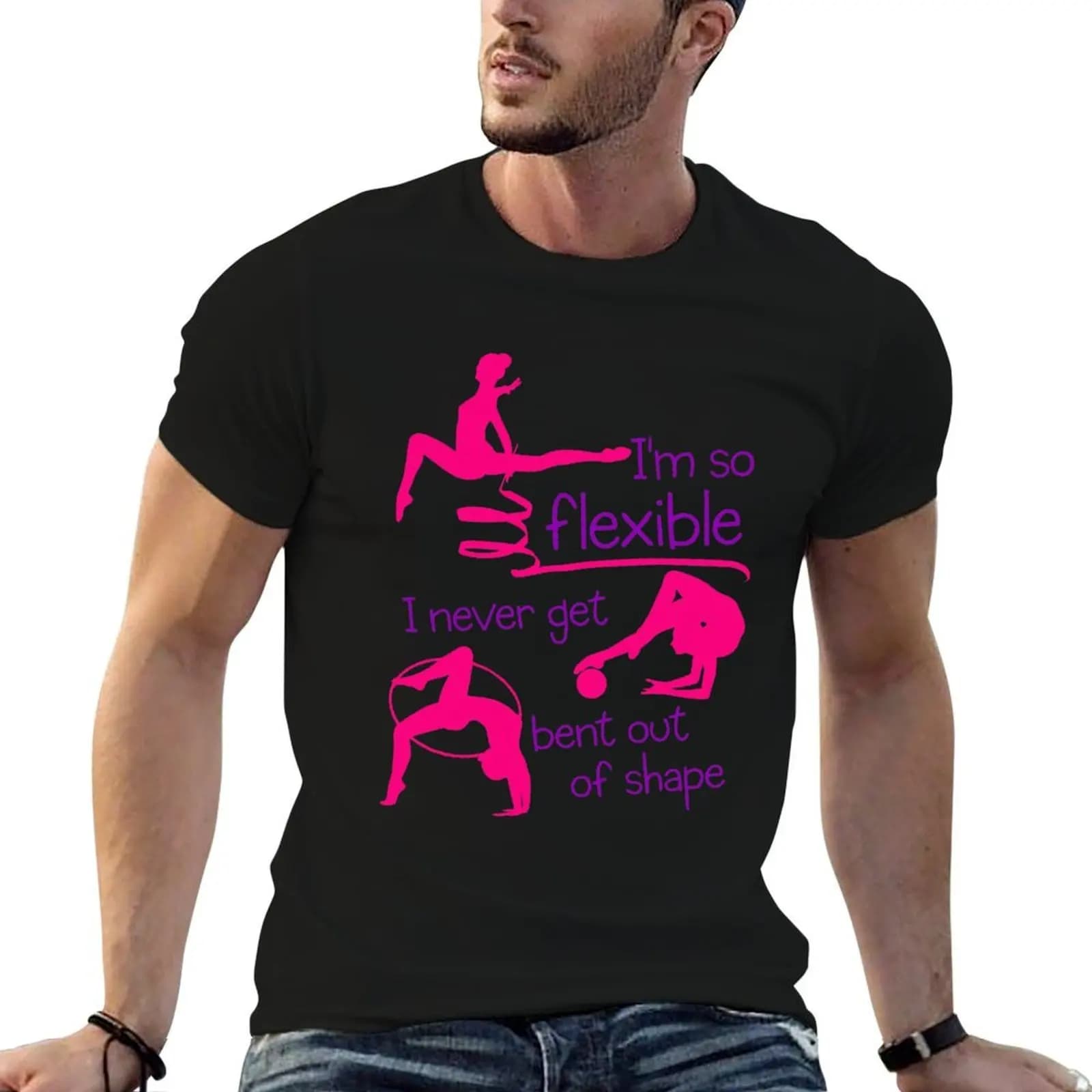 I'm So Flexible Rhythmic Gymnastics Design T-Shirt plain quick-drying t shirts for men graphic