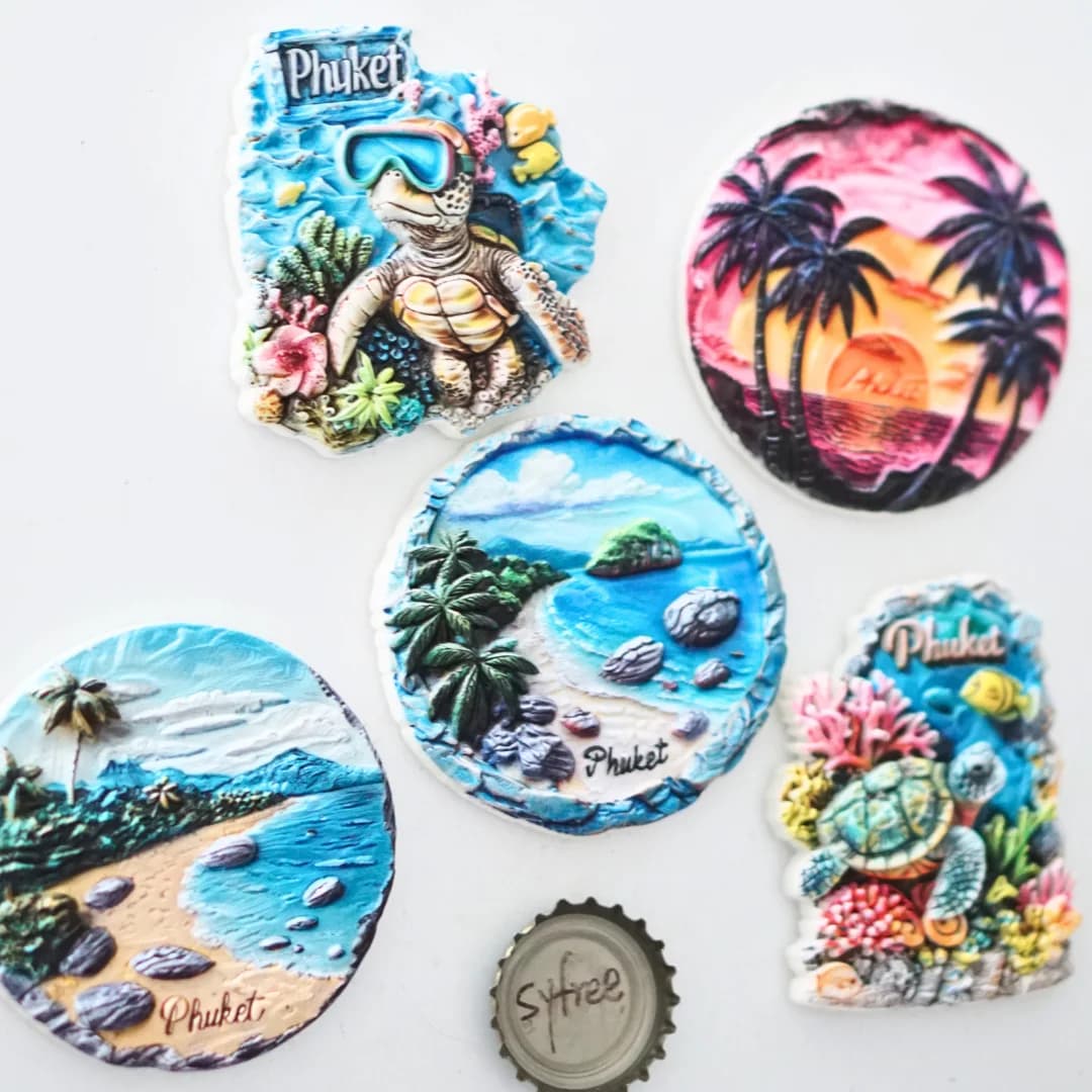 1pc, phuket fridge magnets, phuket view fridge magnets, beach fridge magnets, ocean fridge magnets, colorful fridge magnets, und