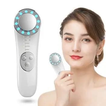Portable Heated Electric Facial Massager - High Vibration Face Slimming Beauty Device
