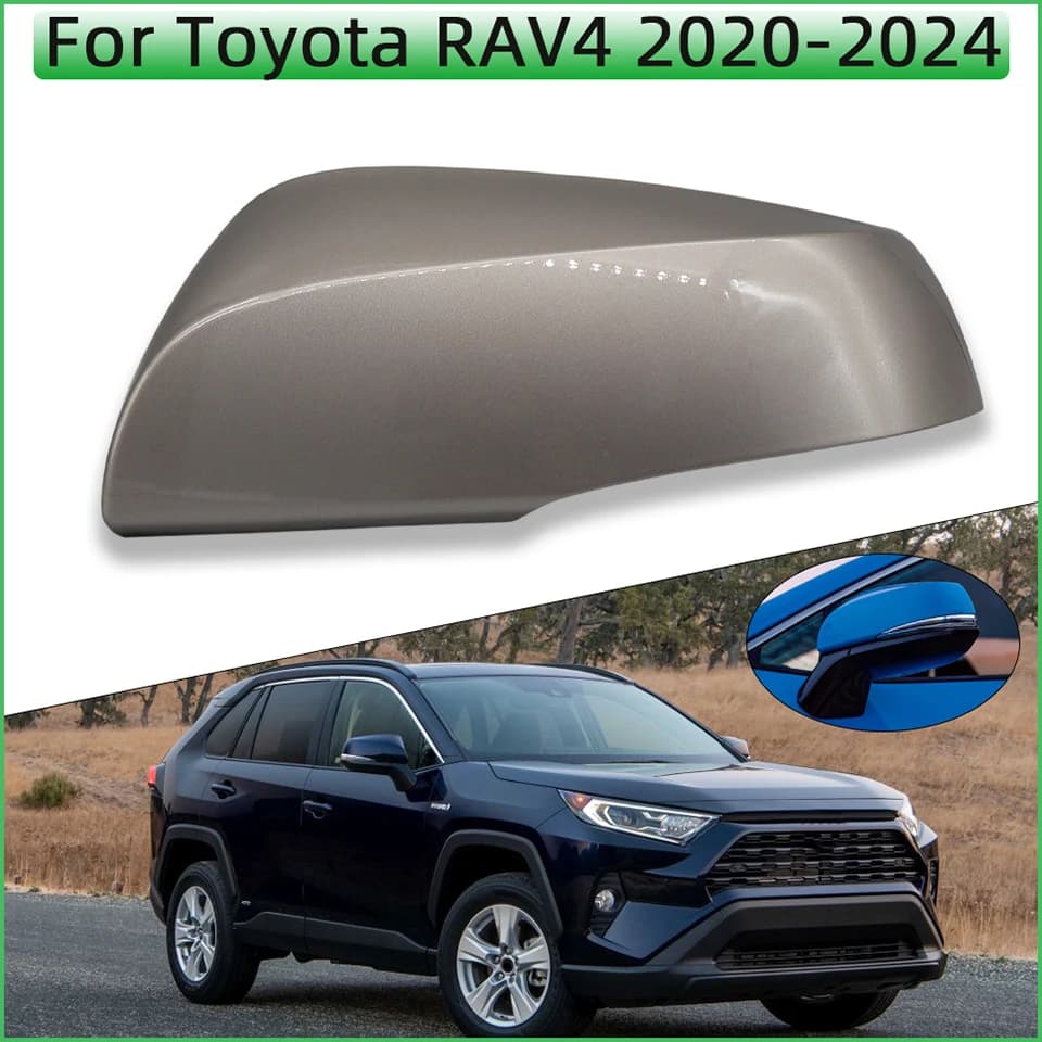 Rearview Mirror Cap For Toyota Rav4 2020-2024 Door Side Wing Mirror Cover Housing Shell Brownze Milan Khaki White Black Grey