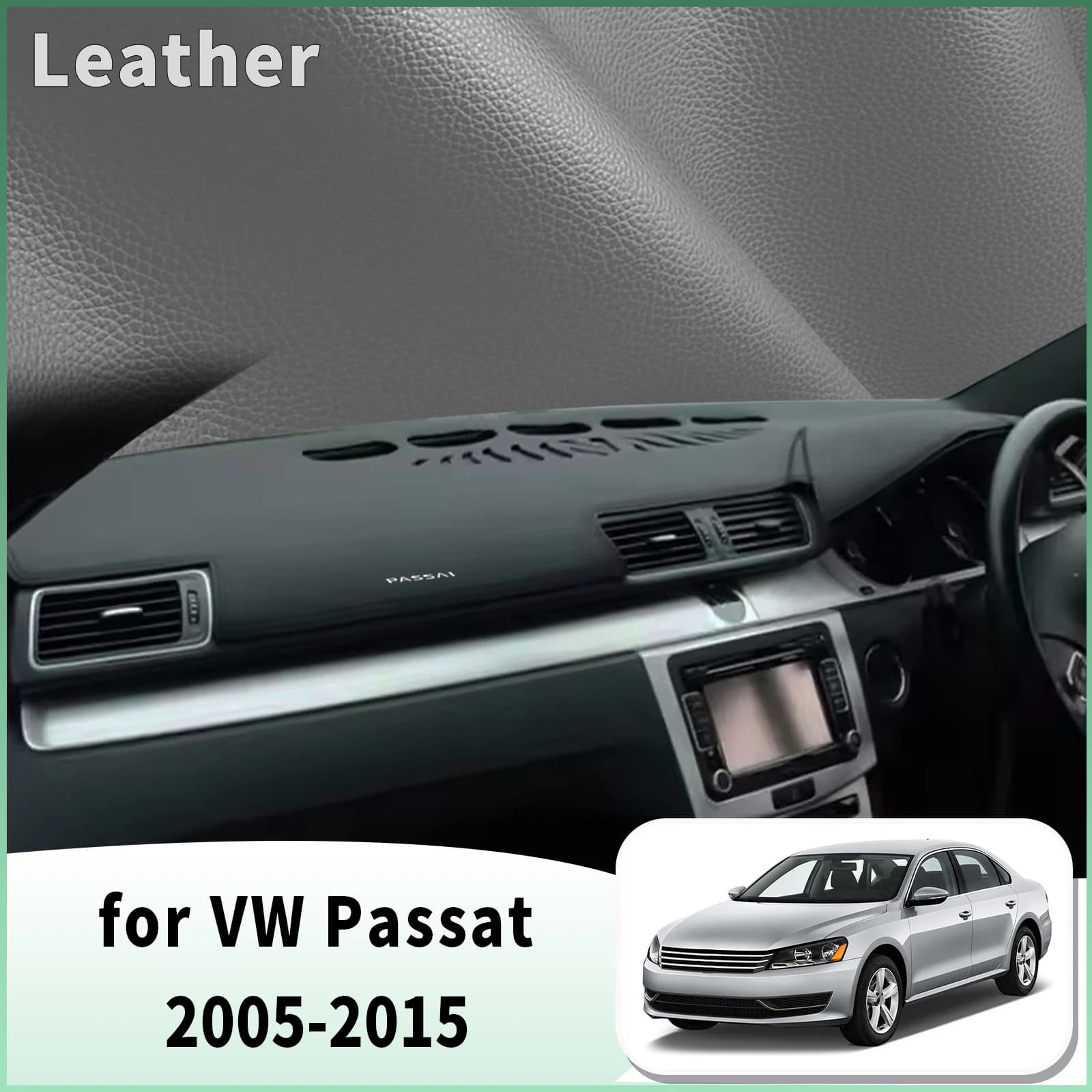 for Volkswagen VW Passat 2005-2015 B7 B6 Dash Mat Dashboard Cover Dashmat Anti-Reflection Heat Insulation Sun Protection