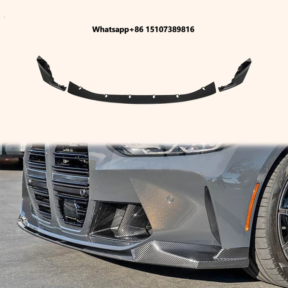 For M3 G80 G81 M4 G82 G83 20-24 Dry Carbon MP Style Front Bumper Lip 3pcs