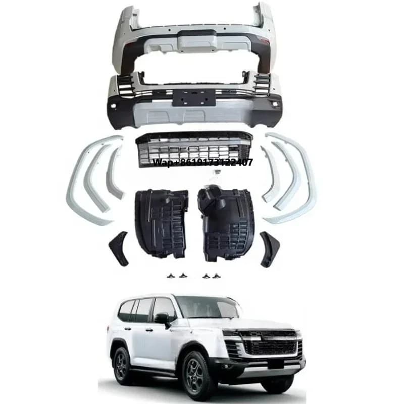 New Car Modification Upgrade Kit for  LC300 Front Bumper Grille Fender Trim Hood Emblem Upgrade GR-SPORT Style Surround