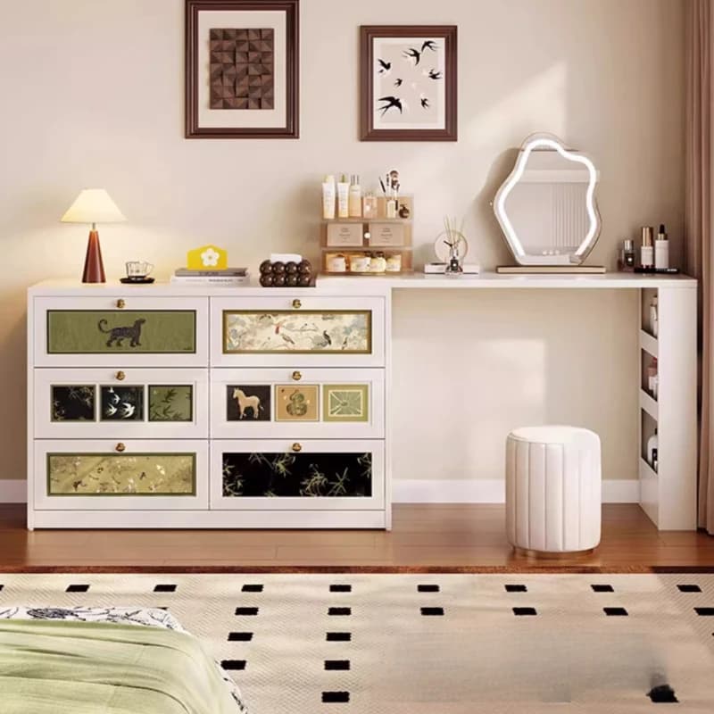 Drawers Makeup Dressing Table Bedroom Desk Chair Modern European Vanity Table Bedside Shelf Mesa De Maquillaje Home Furniture