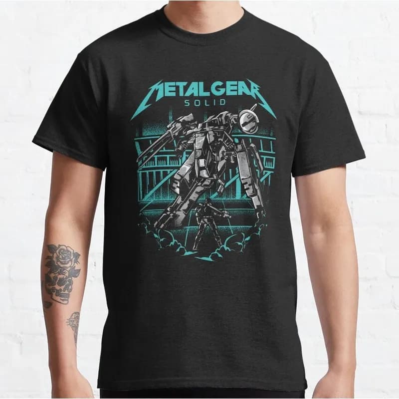 Metal Gear Solid MGS Video Game T‑Shirt Gamer Fan Gift Unisex Cotton Short Sleeve Tees Solid Snake Graphic Print Streetwear Tops