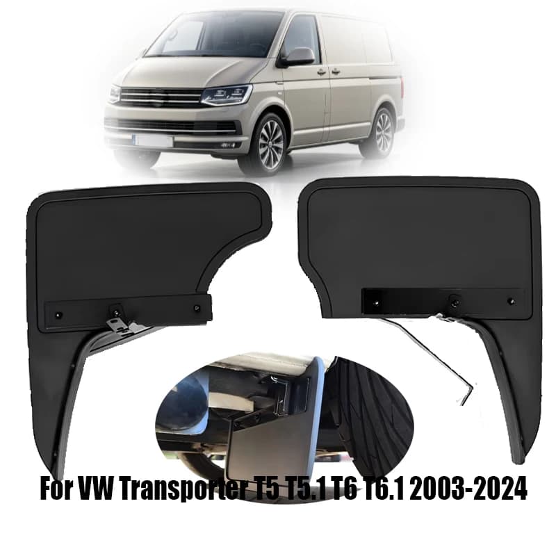 2Pcs Rear Mud Flaps Mudguard for VW Transporter T5 T5.1 T6 T6.1 2003-2024 Car Protective Replacement Accessories