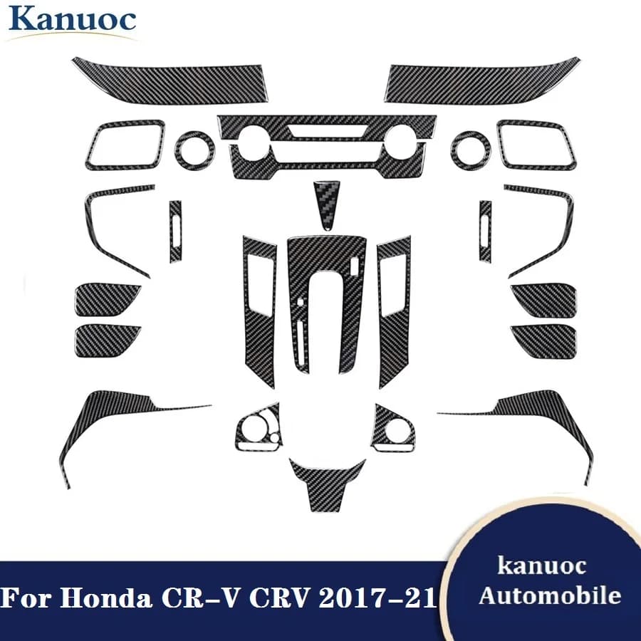 Carbon Fiber Car Stickers Car Interior Decorative Accessories For Honda CR-V 2017-2021
