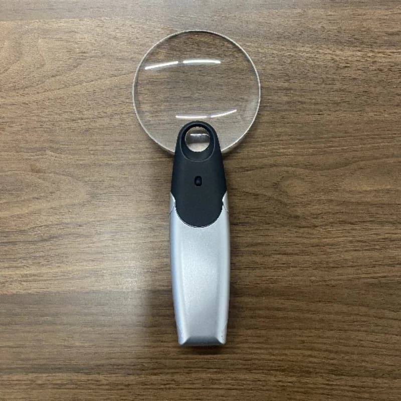 90mm Magnifying Glass with LED Lights Acrylic Lens High-definition Folding Handheld Dual-purpose Loupe Helping Hands Magnifier
