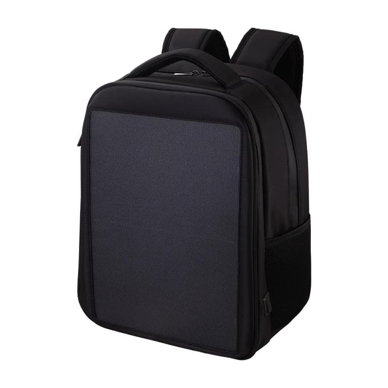 Solar Backpack with ETFE Solar Panel Laptop Bag with Handle USB Charging Port Nylon TravelPack for Hiking Running Outdoors