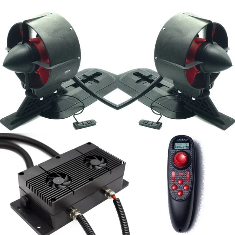 Double-engine set, underwater brushless thruster, fishing boat, unmanned boat.