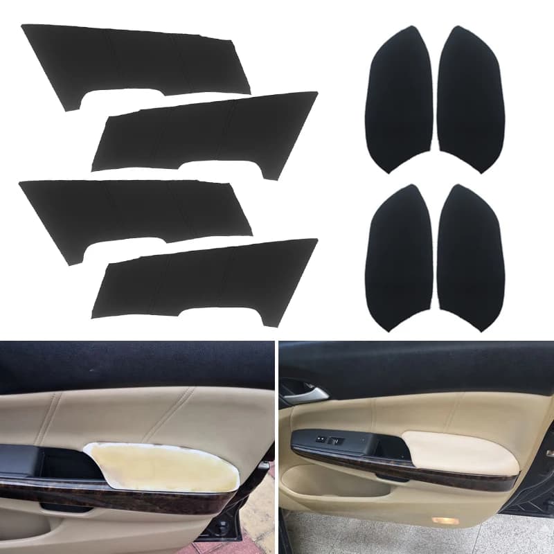 Car Styling Interior Door Handle Panel Cover Microfiber Leather Trim For Honda Accord 8th Gen 2008 2009 2010 2011 2012 Sedan
