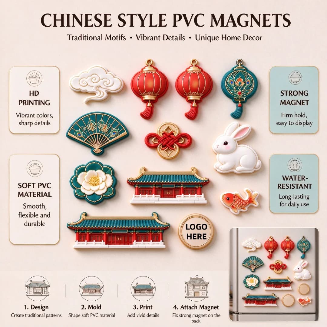 Wholesale Custom 3D PVC Soft Glue Fridge Magnets Strong Adhesive Back Fridge Magnet High Quality PVC Rubber Refrigerator Magnets