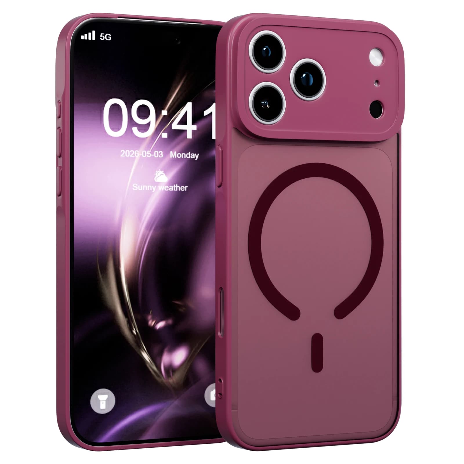 Magnetic for Samsung Galaxy S26+ Case with Screen Protector, Military Grade Drop Protection Translucent Shockproof Case