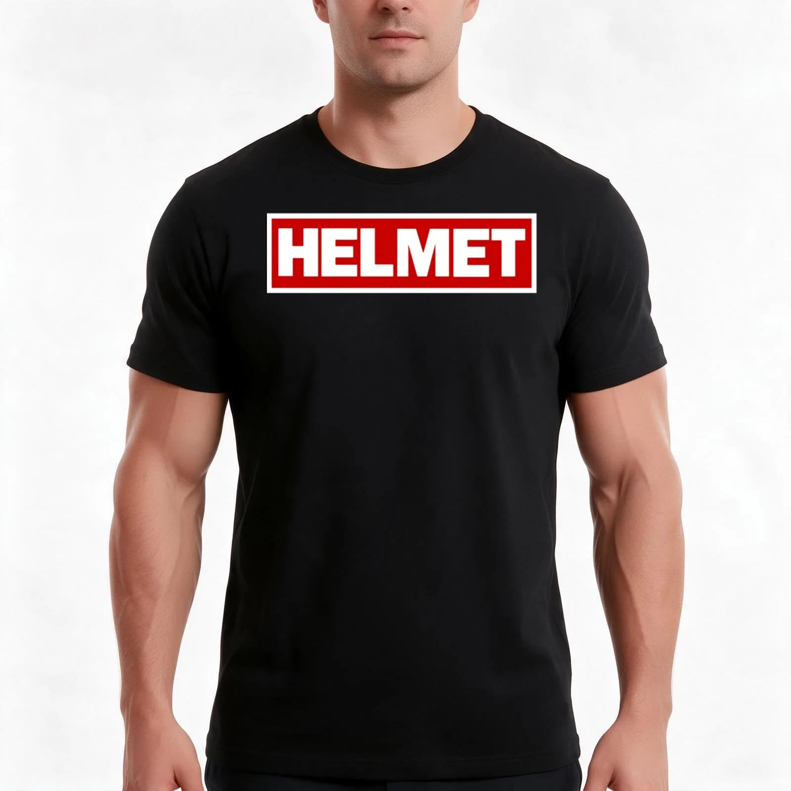 Meantime helmet T-Shirt, Summer Casual Cotton Tee, Oversized Streetwear Tops, Vintage Graphic Print, Loose Fit Short Sleeve