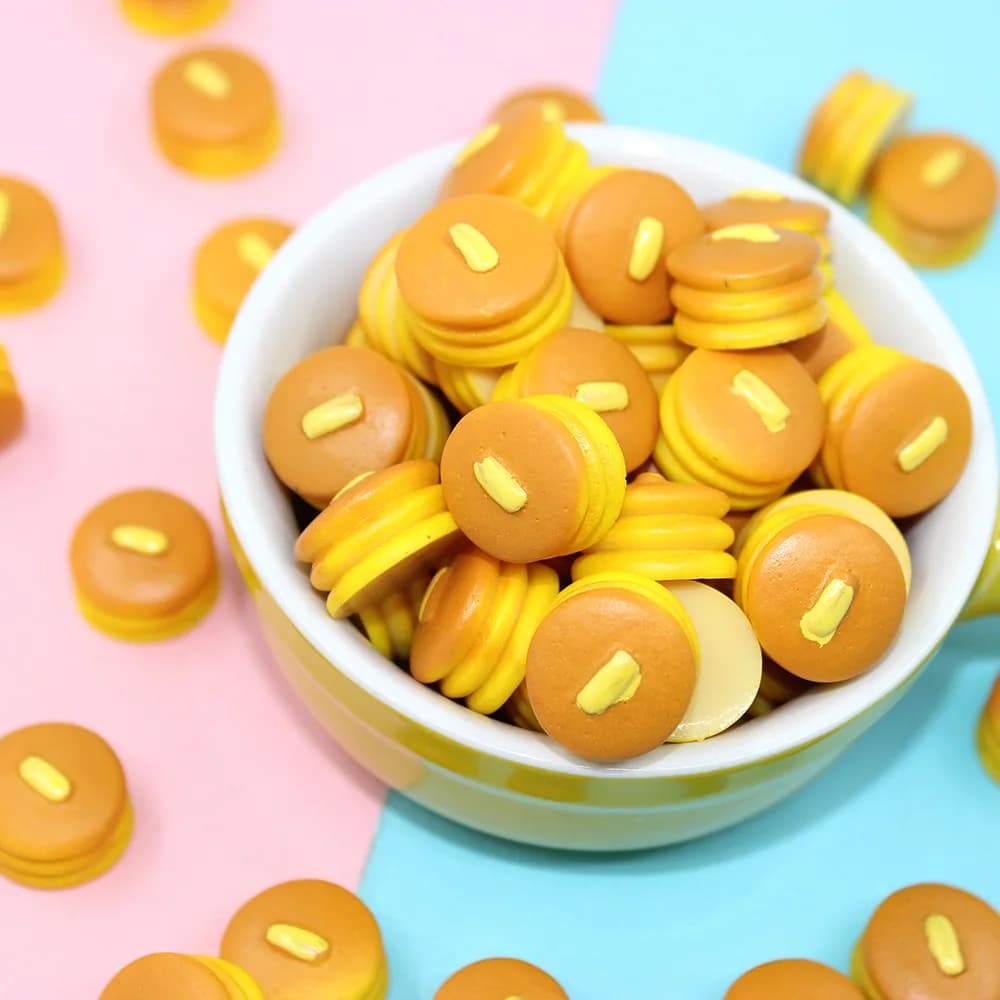 10pcs Kawaii Resin Mini Bread Fake Food Planar Resin Flatback Scrapbooking Embellishment Tools Accessories Miniature Diy Decor