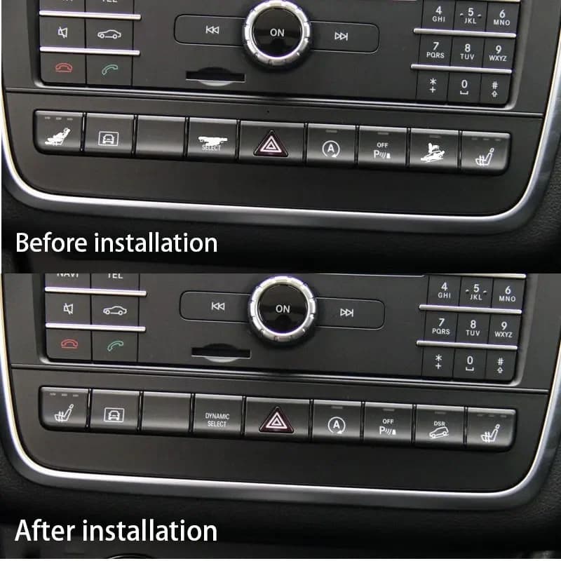 Car Interior AC Control Button Trim Cover Sticker For Mercedes-Benz A B Class W176 W246 W242 GLA CLA X156 C117 X117 Accessories