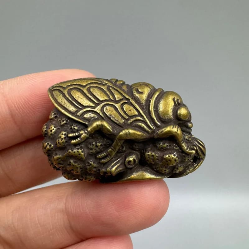 Brass Hollow Cicada Pendant Hanging Ornament Cicada Wing Copper Decoration