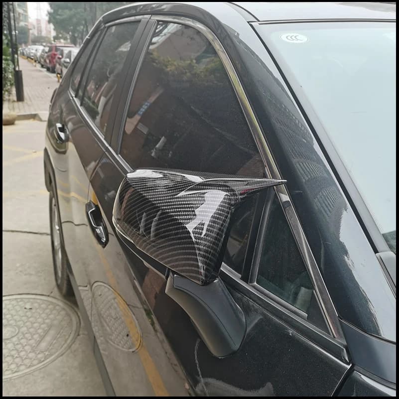 For Toyota Highlander 2020-2025 Rearview Mirror Cover Cap Sticker Trim With Horn Decoration Car Accessories Auto Styling Parts