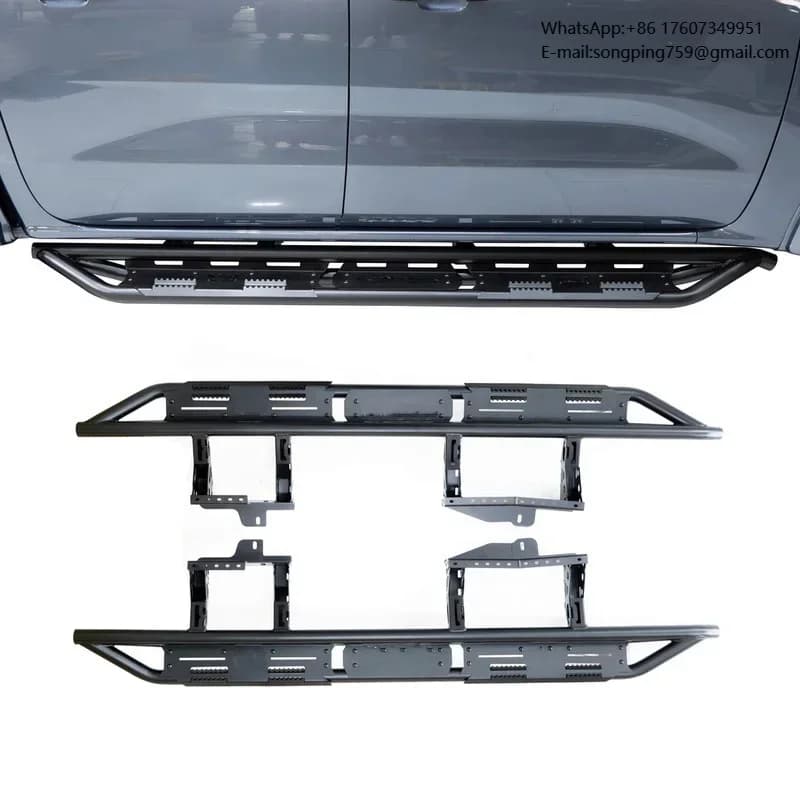 Ranger 2Tube Side Steps Manganese Steel Frame Mounted Rock Sliders Off-Road Running Boards Nerf Bars Heavy Duty Specific Upgrade
