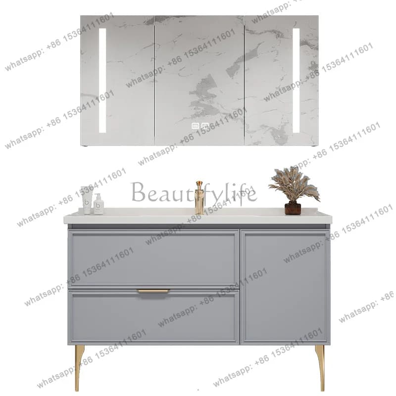 Mirror Modern Bathroom Cabinet Sink Accessories Space Saver Luxury Cupboard Display