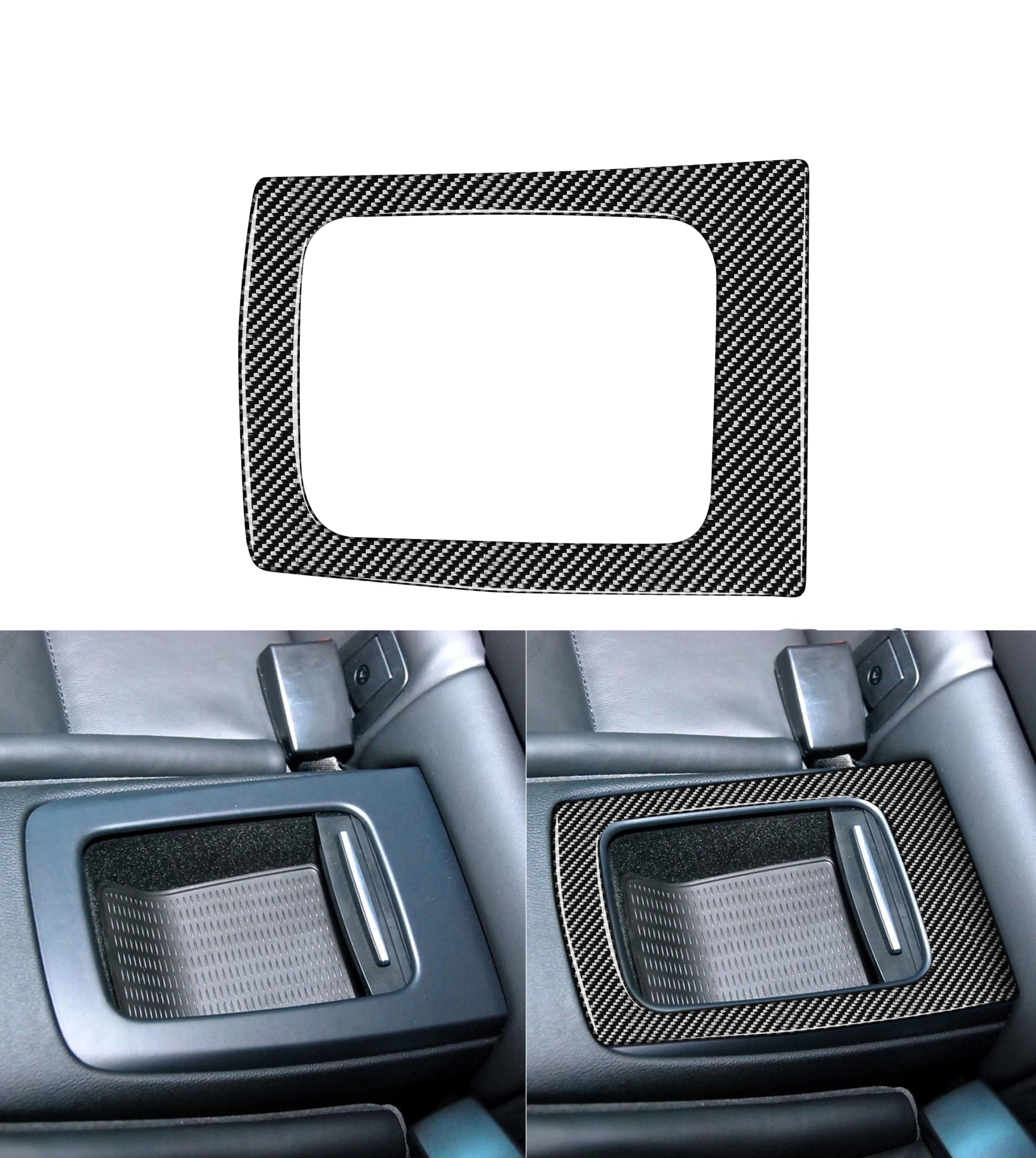 Carbon Fiber Car Rear Row Storage Box Frame Trim Fit For BMW 3 Series E90 E92 E93 M3 2 Door 2005-2013 Decoration