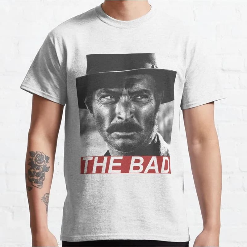 The Good The Bad And The Ugly Gift Tshirt Clint Eastwood Classic Western Film Print T Shirt Retro Short Sleeve Cotton Unisex Tee