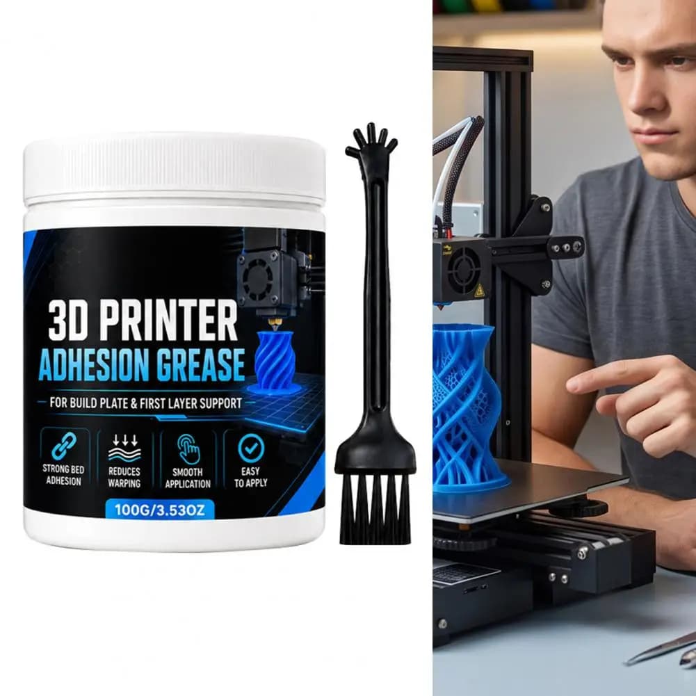 3D Printer Adhesion Paste, Anti-Warping Excellent Adhesion Grease Reliable Filament Bonding on Printing Surfaces