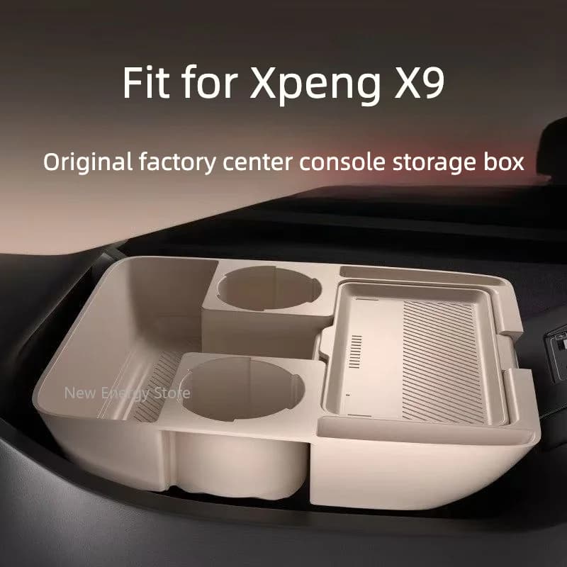 For Xpeng X9 Silicone Lower Center Console Storage Box Multifunctional Organizer Tray Car Interior Modification Accessories