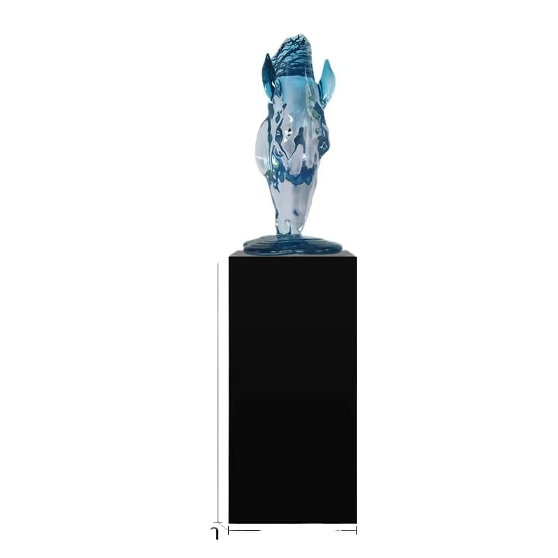 LMM living room creative sculpture horse head resin transparent abstract decorative crafts