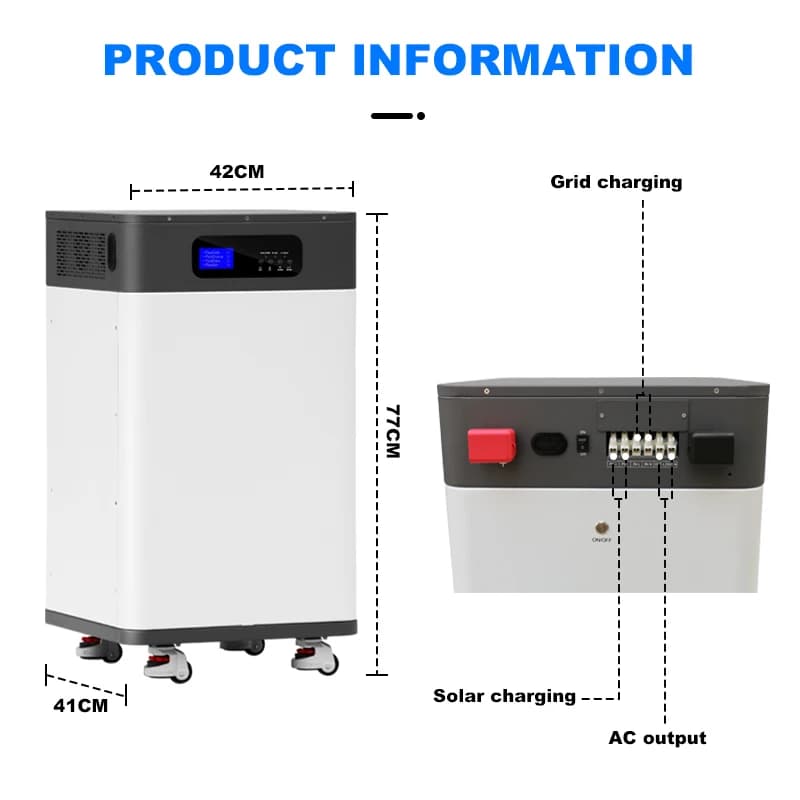 51.2V 300Ah 10-15kWh LiFePO4 Battery IP65 Protection CAN Stackable System Smart BMS Hybrid Grid Home Use CE Certified