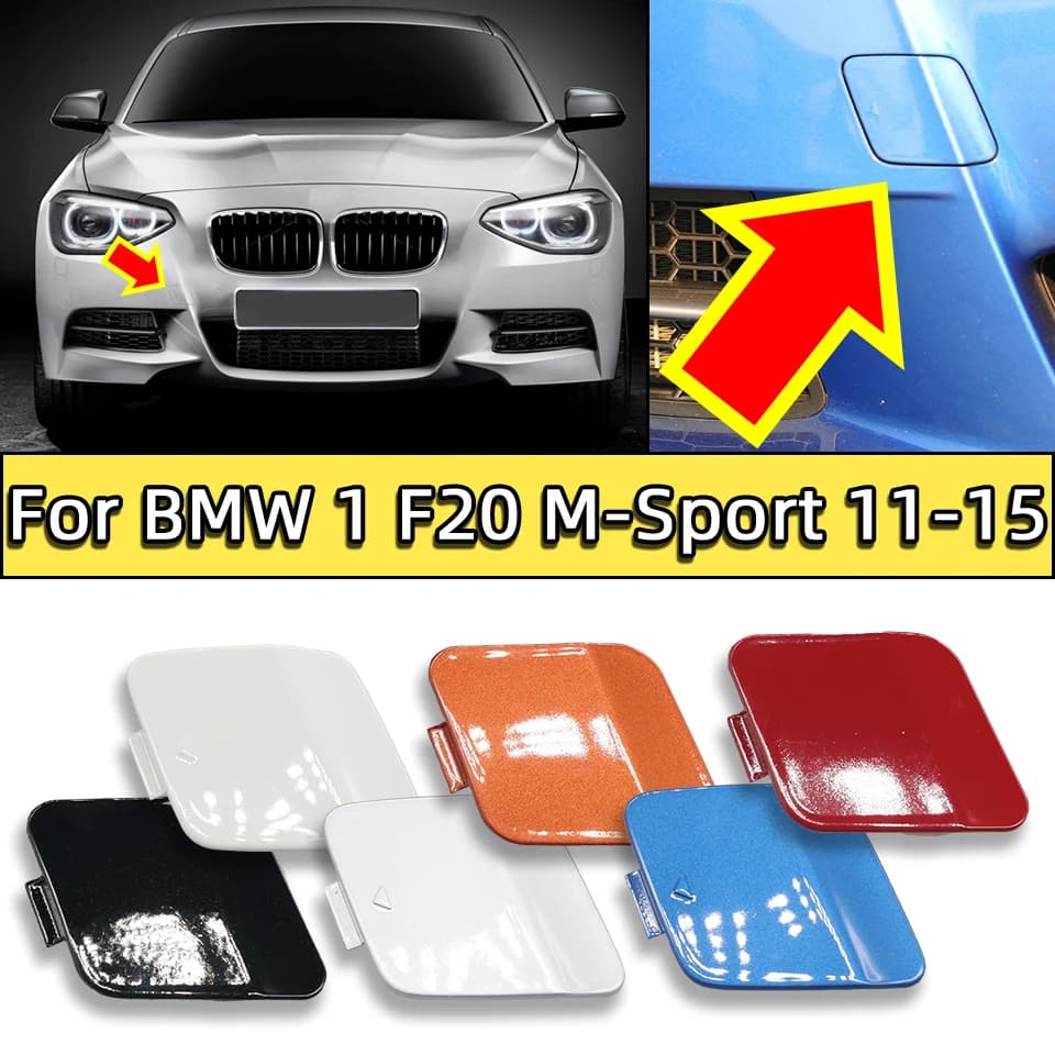 Towing Hook Cover Cap For BMW 1 F20 M-Sport 2011 2012 2013 2014 2015 Front Rear Bumper Decoration Lid Hauling Trailer Shell