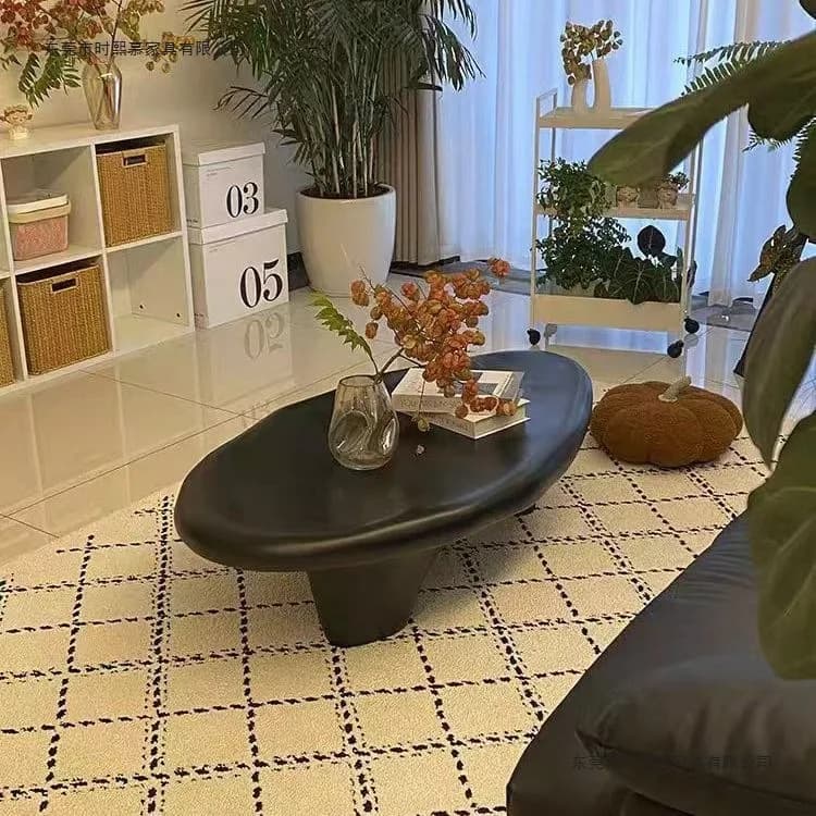 HYS wabi-sabi coffee table black small apartment Italian minimalist tea table wood