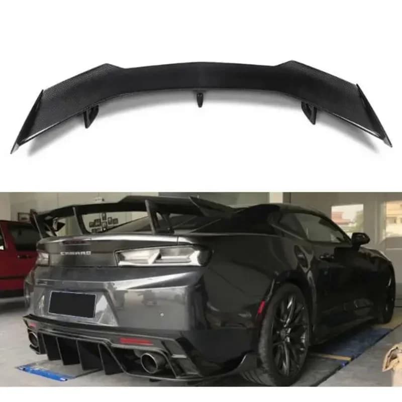 Real Carbon Fiber / FRP Car Rear Wing Trunk Lip Spoiler For Chevy Chevrolet Camaro 1LE 2016 2017 2018 2019 2020 2021 2022