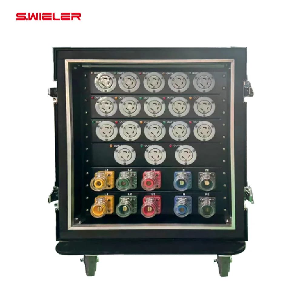 Power Distribution Box 3phase Distro 16/32/200A Stage DJ Power Distributor 16/24/32/48 Channel Way Power Cabinet