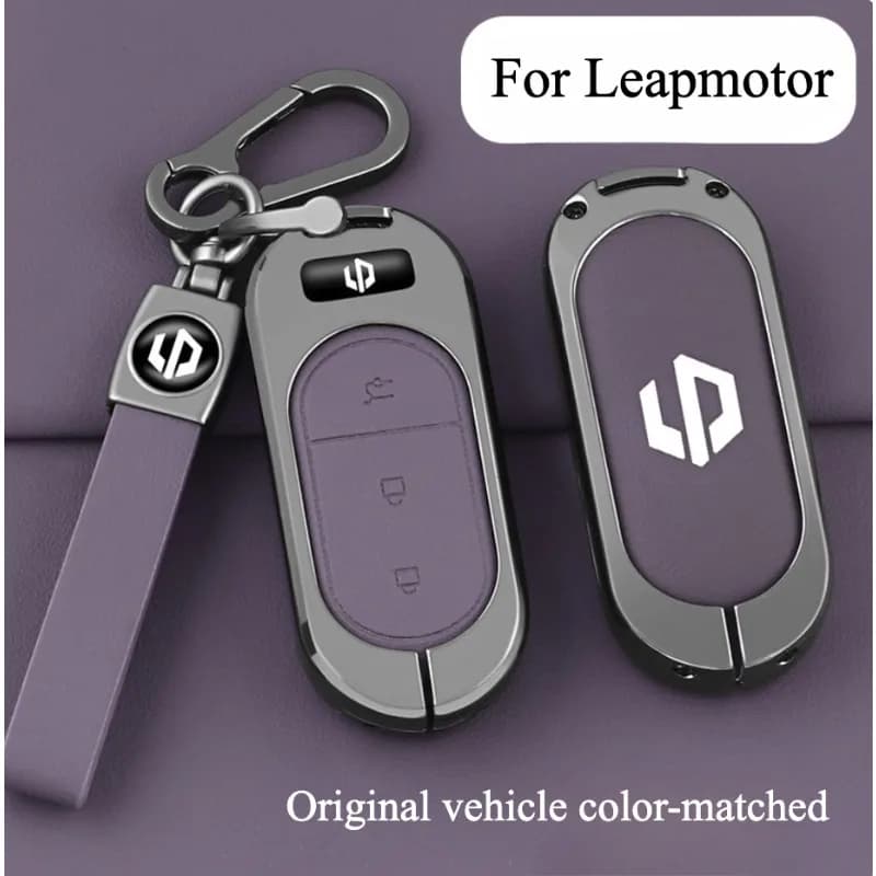 Zinc Alloy Car Key Case For Leapmotor B01 B10 C10 C11 C16 Remote Cover Bag Shell Keychain Holder Accessories