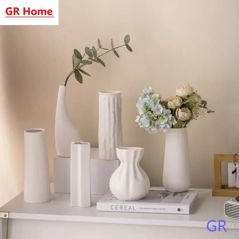 Minimalist Wabi-Sabi Vase for Home Decor, Artistic TV Cabinet Ornament, Boho Entryway Table Decor