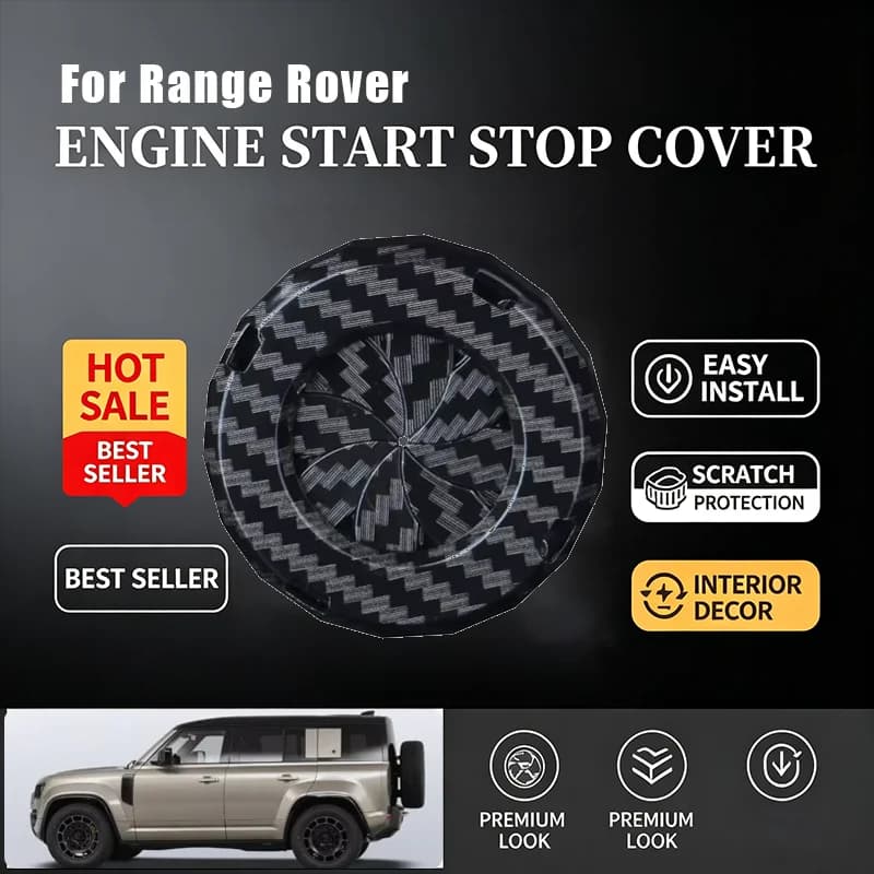 For Range Rover Start Button Decorative Cover Ignition Switch Hidden Protective Cover