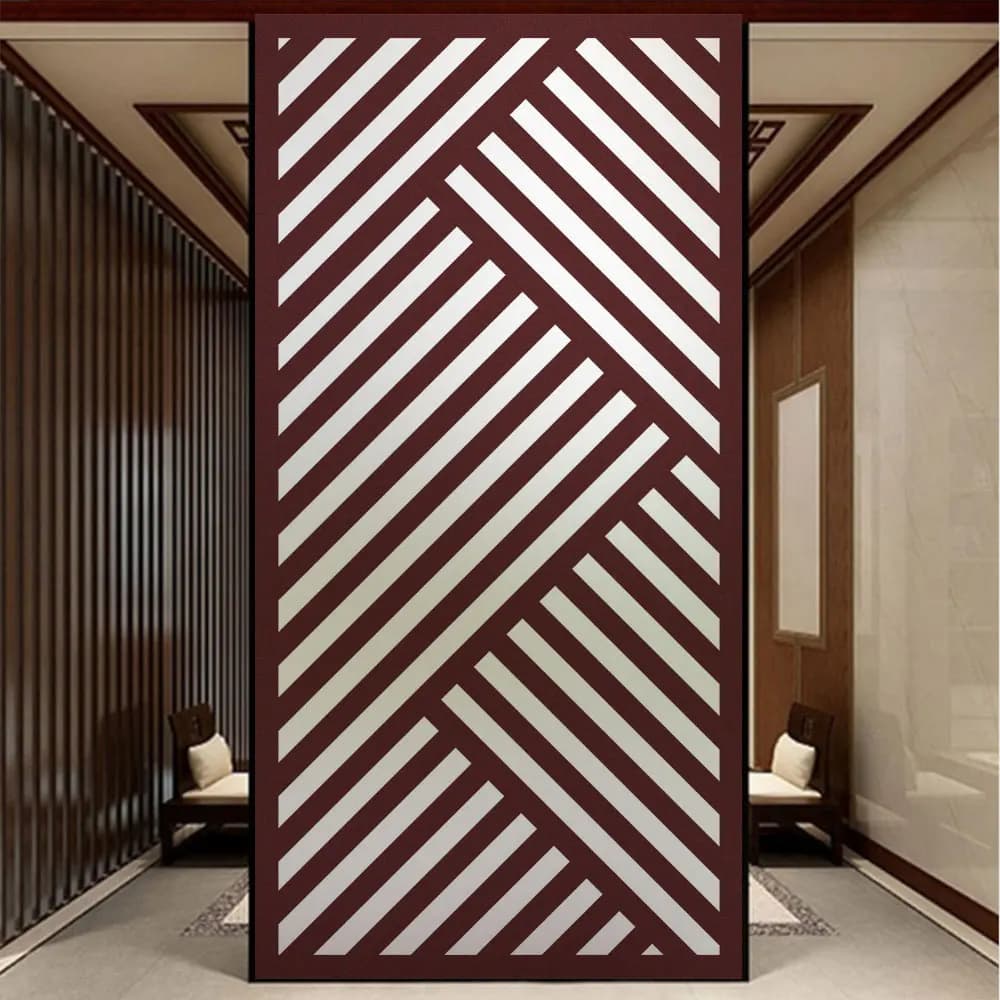 Opaque Window Privacy Film UV Blocking Heat Control Glass Static Cling Abstract Pattern Decorative Semitransparent Glass Sticker