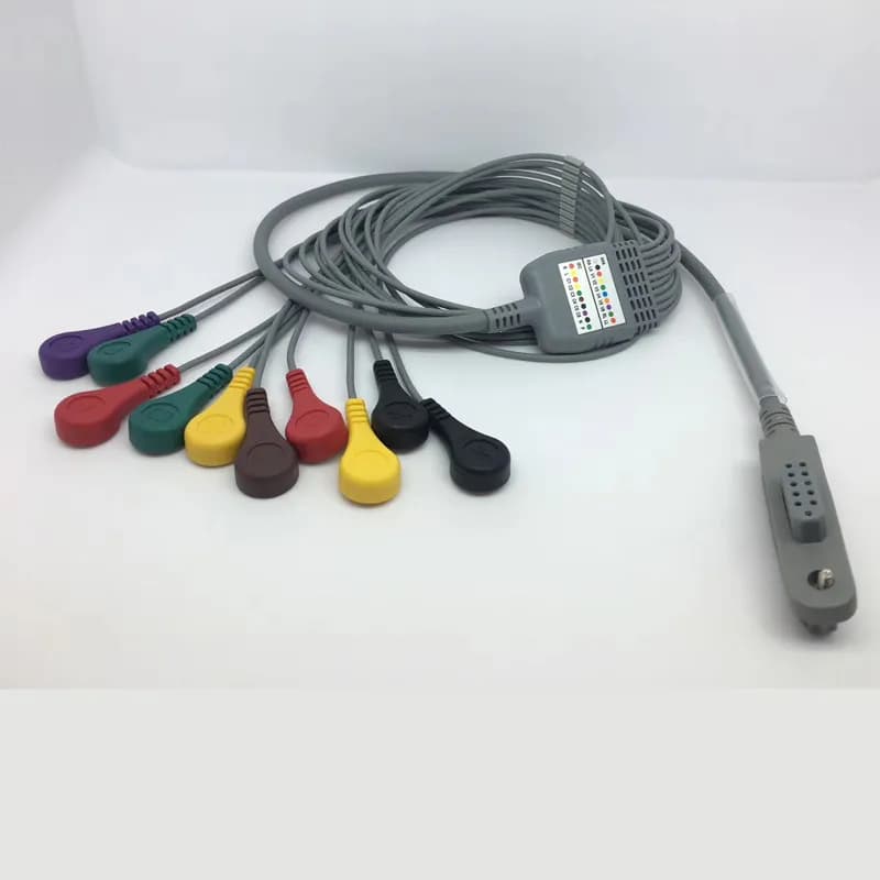 Compatible Dynamic ECG Lead Wire 10-lead ECG Machine Wire 11 Pins