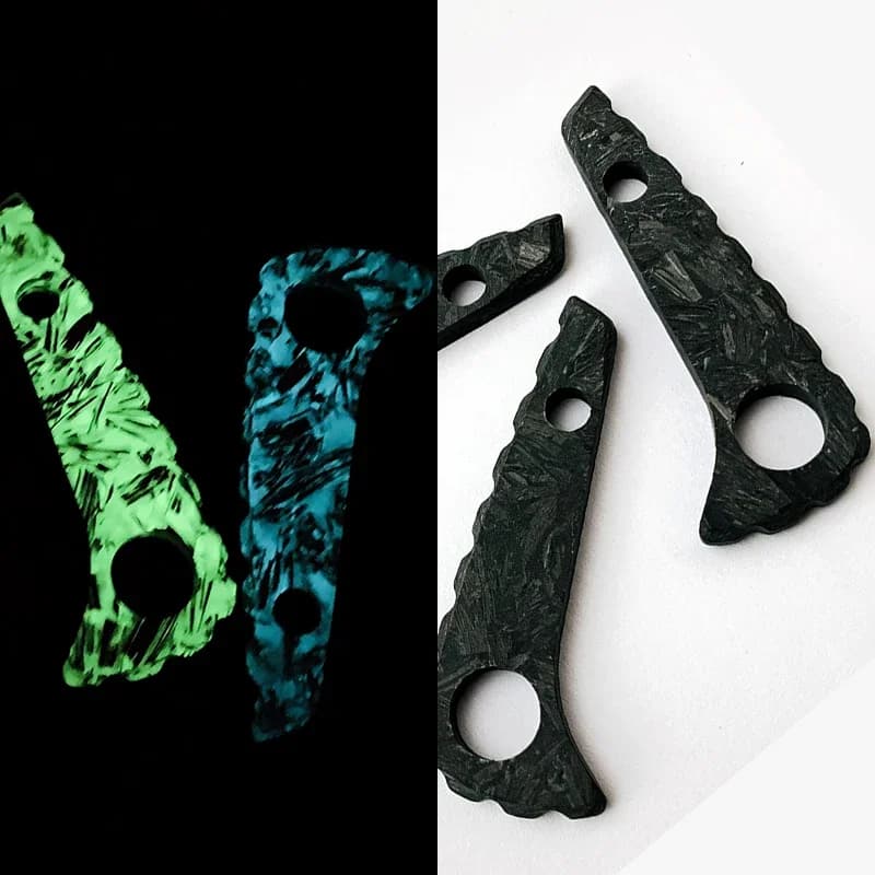 1pieceCustom Made Marbled CF Carbon Fiber  Paramilitary 2 Backspacer PM2 Custom Back spacer Folding Knife Parts Make Accessories