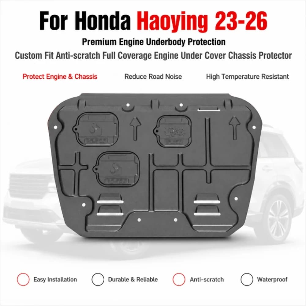For 23-26 Honda Haoying Engine Skid Plate Under Engine Shield Chassis Guard Full Coverage Impact Resistance