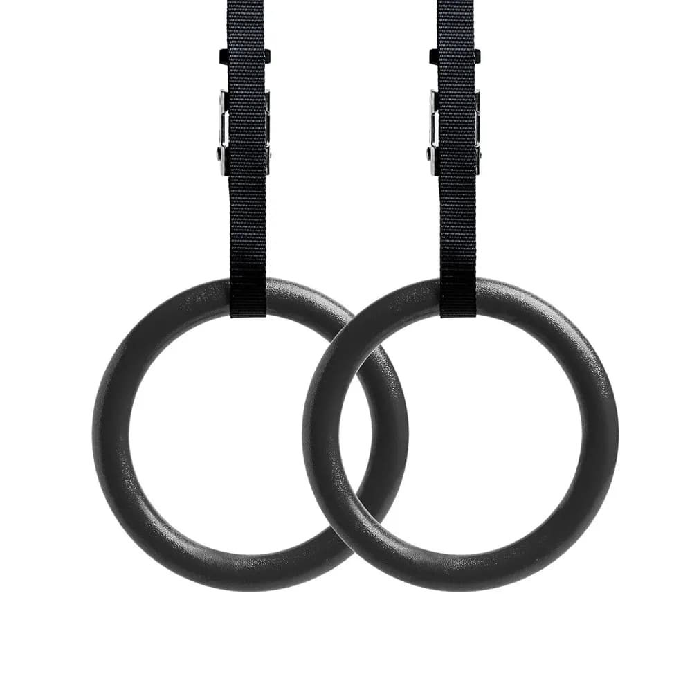 Fitness Training Gymnastic Rings Wooden Gym Rings Adjustable Numbered Straps Pull up Rings Sets for Workout
