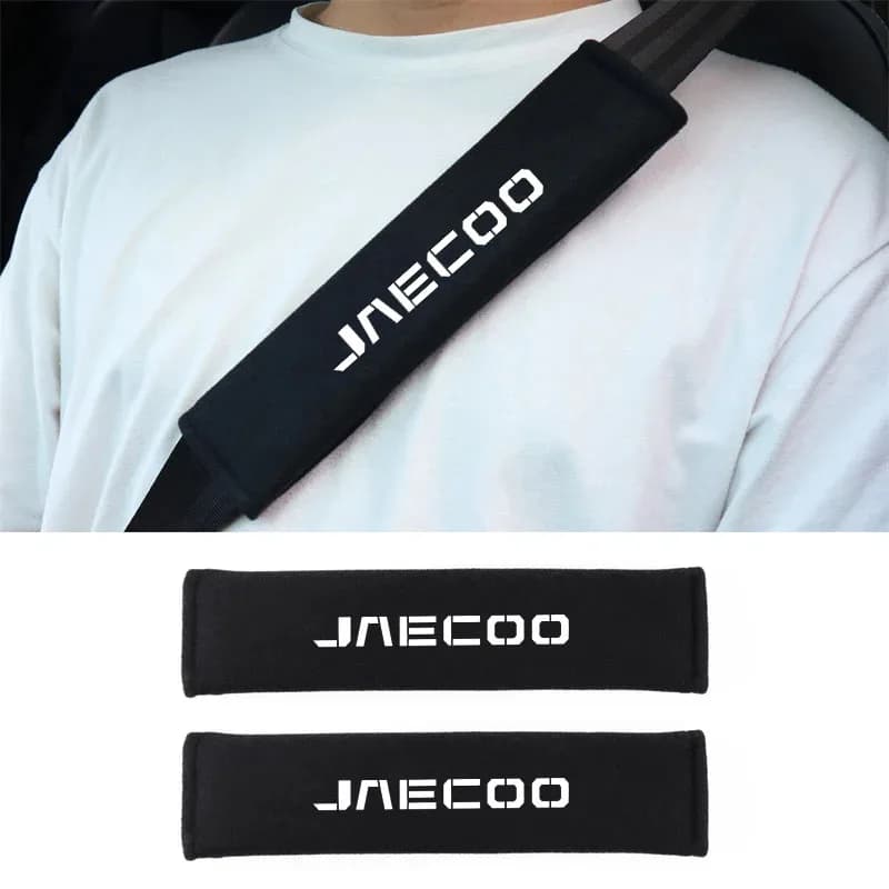 2Pcs Leather Car Seat Belt Protection Shoulder Pad Covers For JAECOO J7 J8 Chery TIGGO 8PRO OMODA Auto Interior Accessories