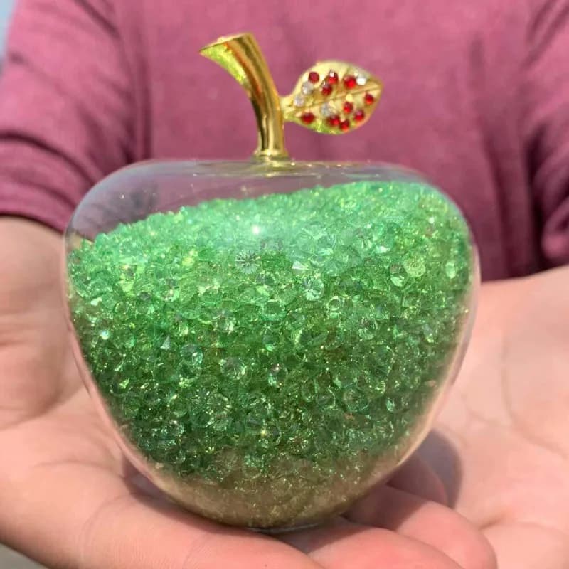 Creative Christmas Gifts Crystal Crafts Diamond Apple Ornaments Living Room Ornaments Home Accessories Para Casa E Decoração