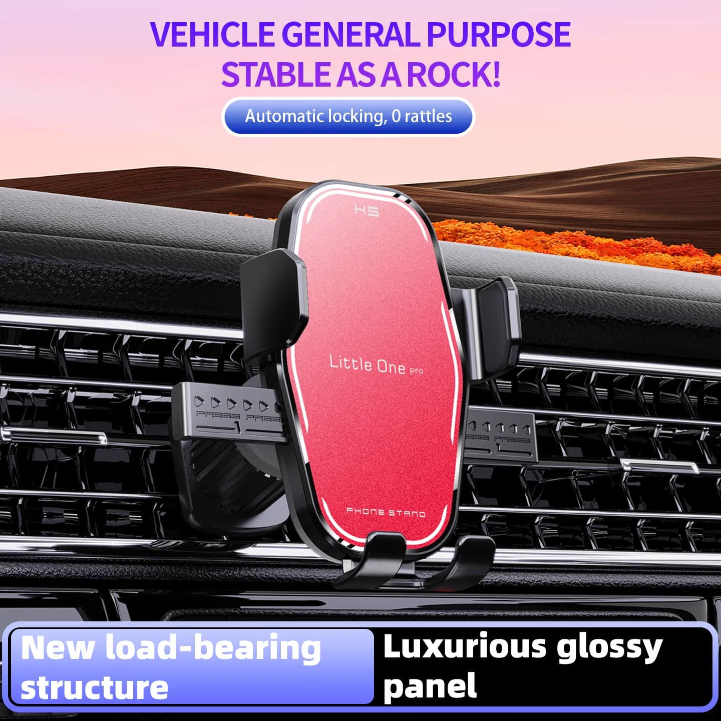 2026 New Car Wireless Charging Automatic Clamp Mobile Phone Holder Tight Black Technology Automotive Navigation Air Outlet
