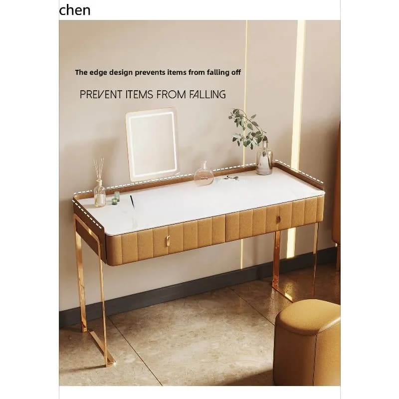 GZ-16 Dressing Table Minimalist Small Rock Slab Light Luxury Bedroom INS Makeup Table