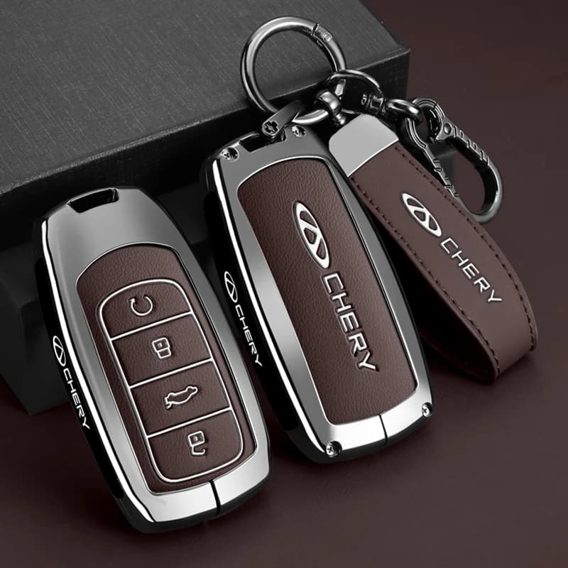 Zinc Alloy Car Smart Key Case Protective Case Suitable for Chery Tiggo 8 Pro Tiggo 8 Plus New Arrizo 5 Plus 7 Pro Keychain